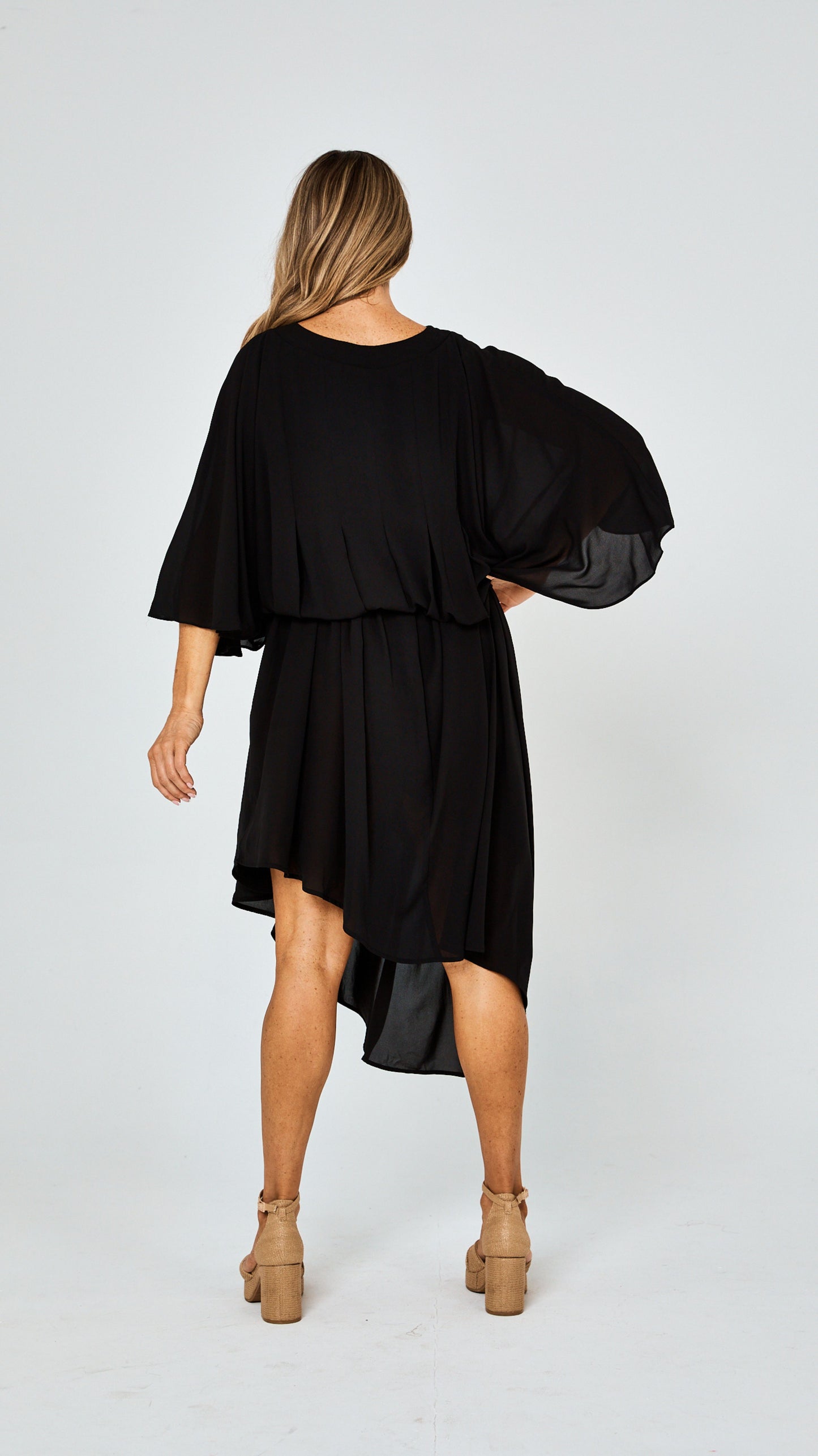 Harmony Chiffon Dress - Black