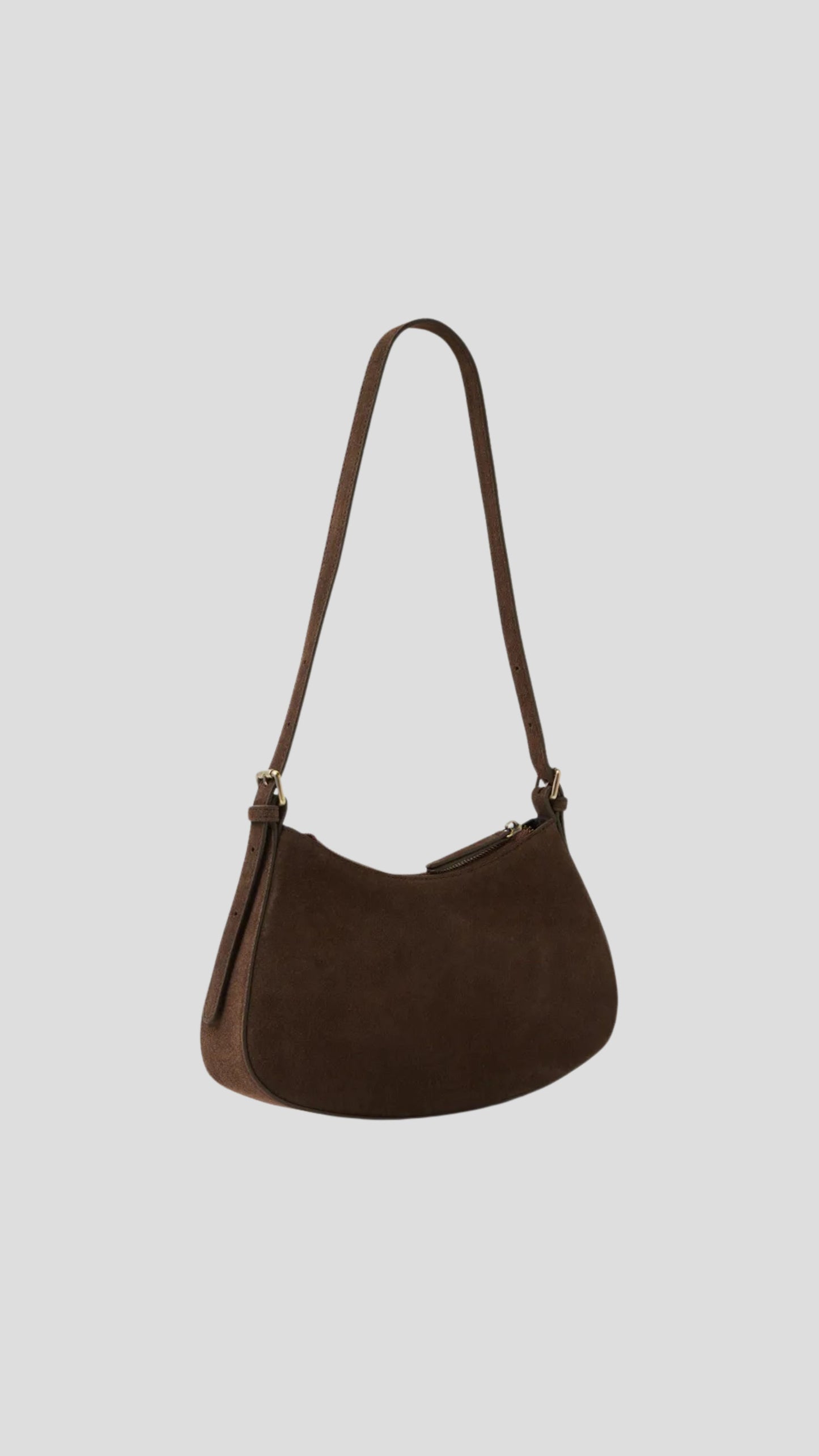 Ravyn Suede Clutch Handbag - Mocha
