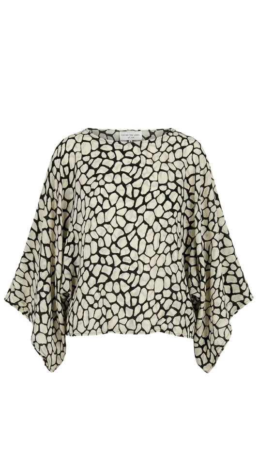 Ryo Cotton Top - Giraffe Print