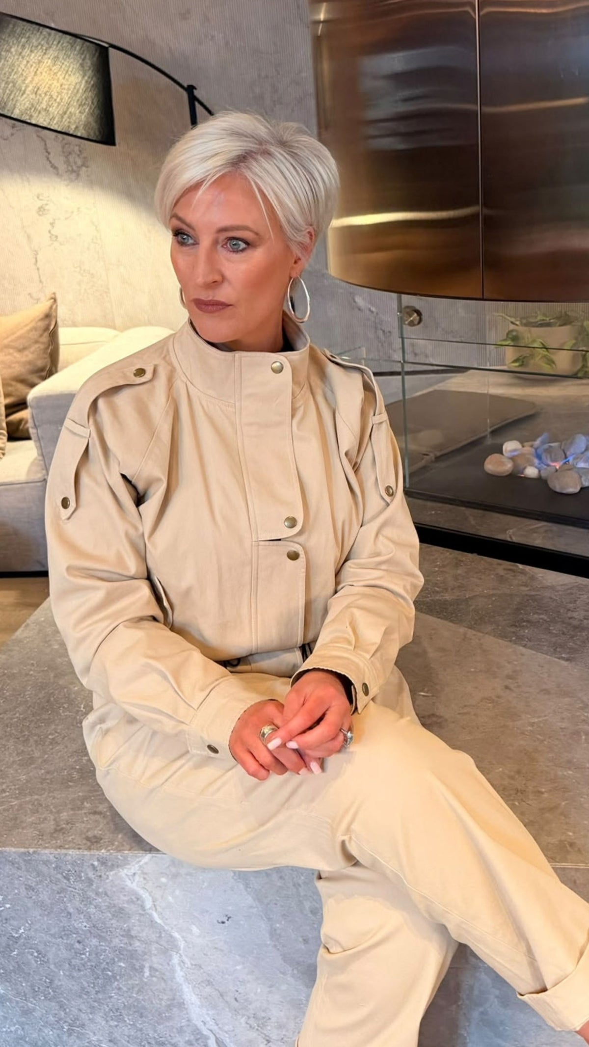 Ishka Safari Jacket - Beige