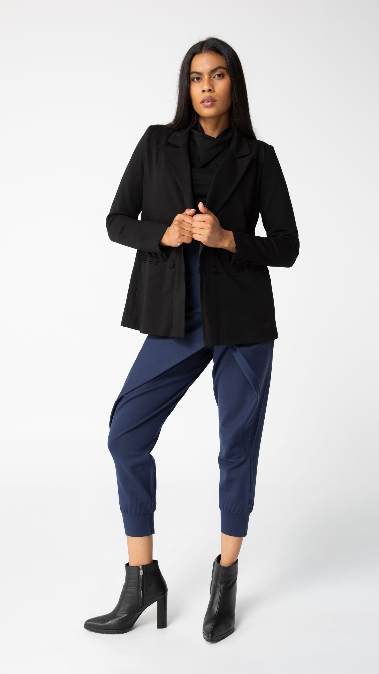 Charli Crossover Ponte Miracle Pants - Navy