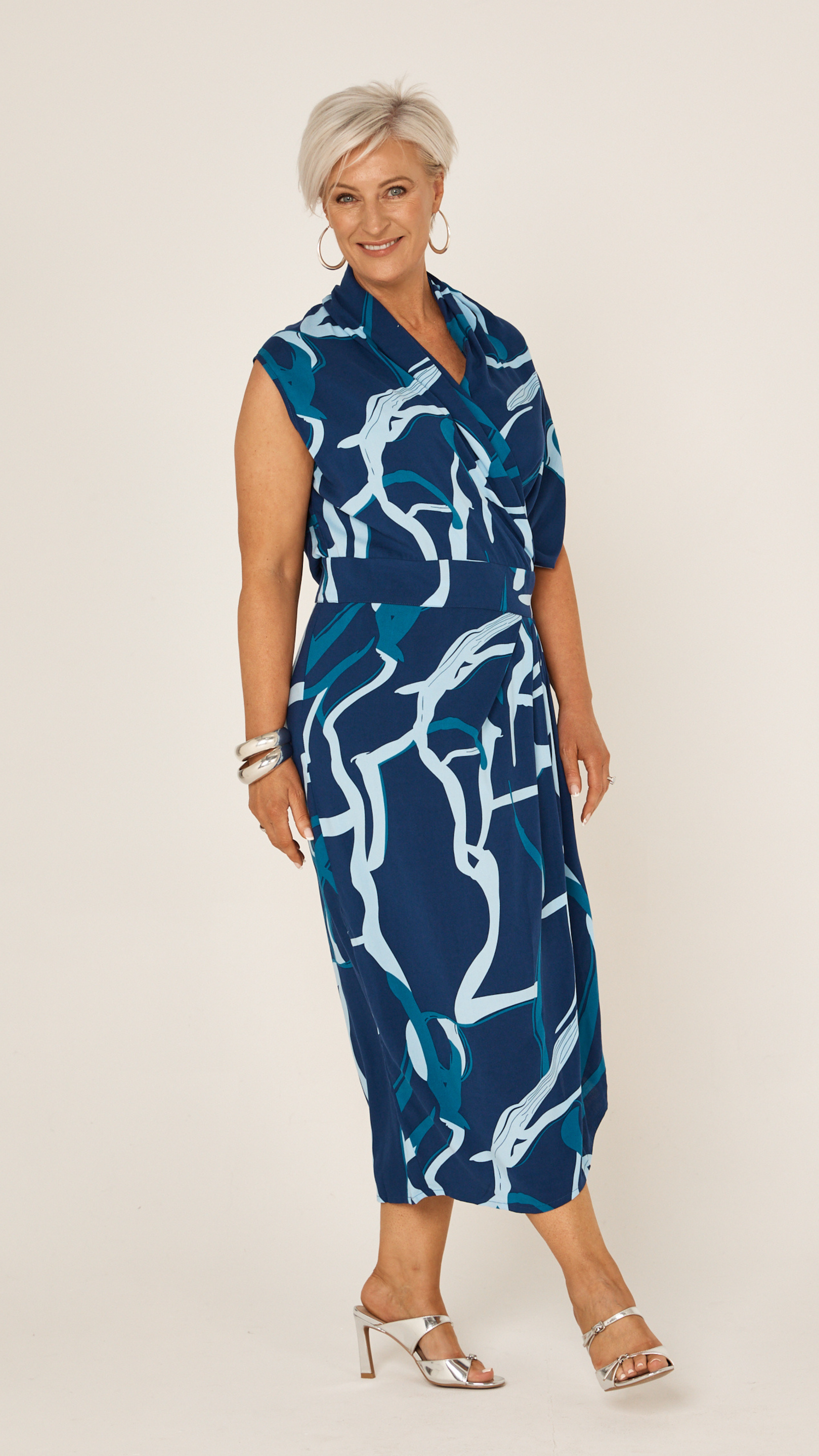 Darcy Print Dress - Blue