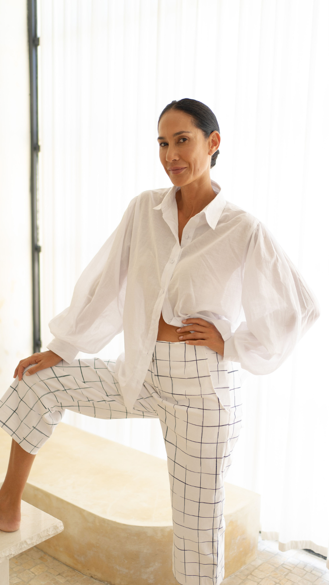 Amelia Lightweight Cotton Shirt - White