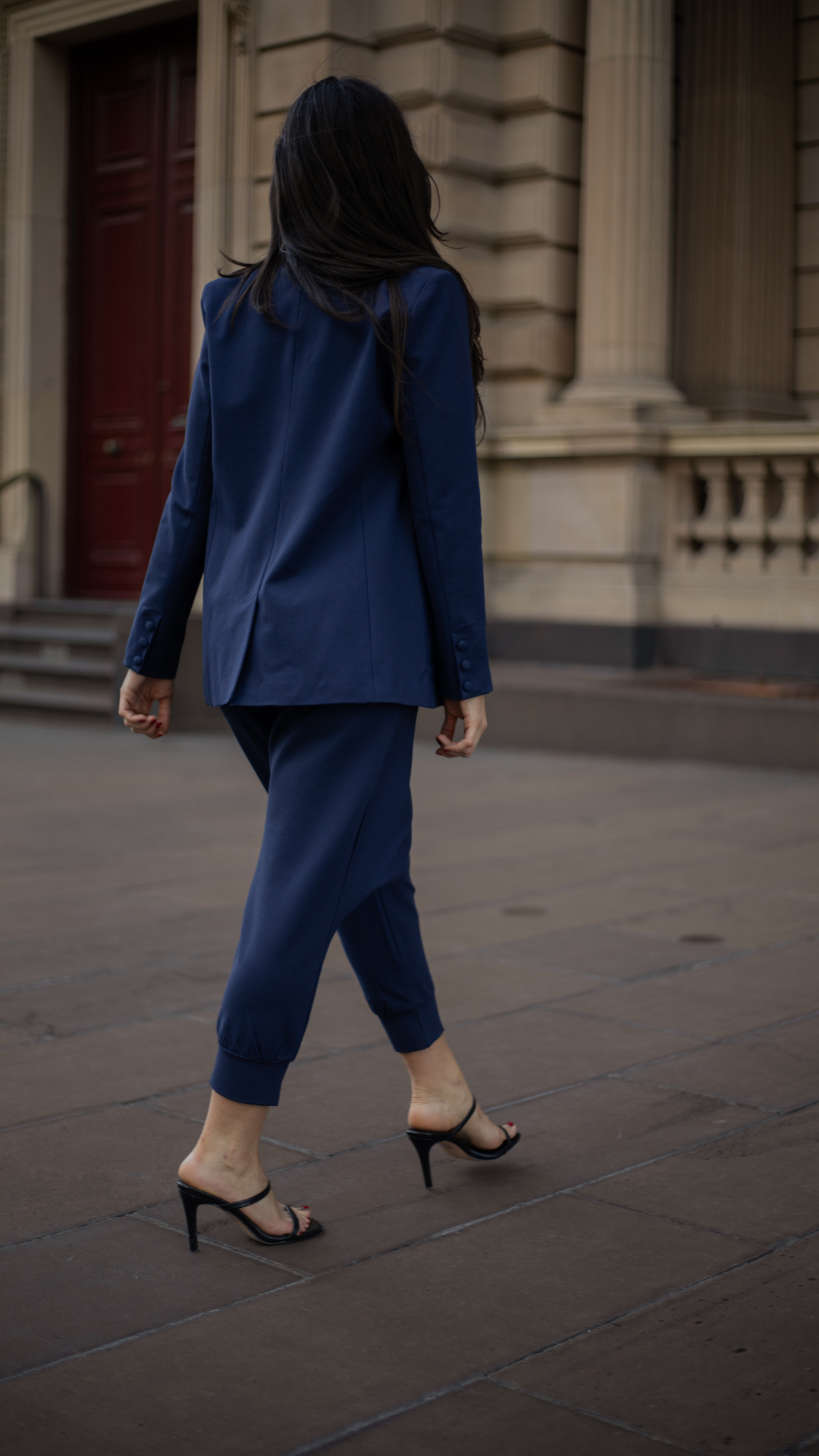 Charli Crossover Ponte Pants - Navy