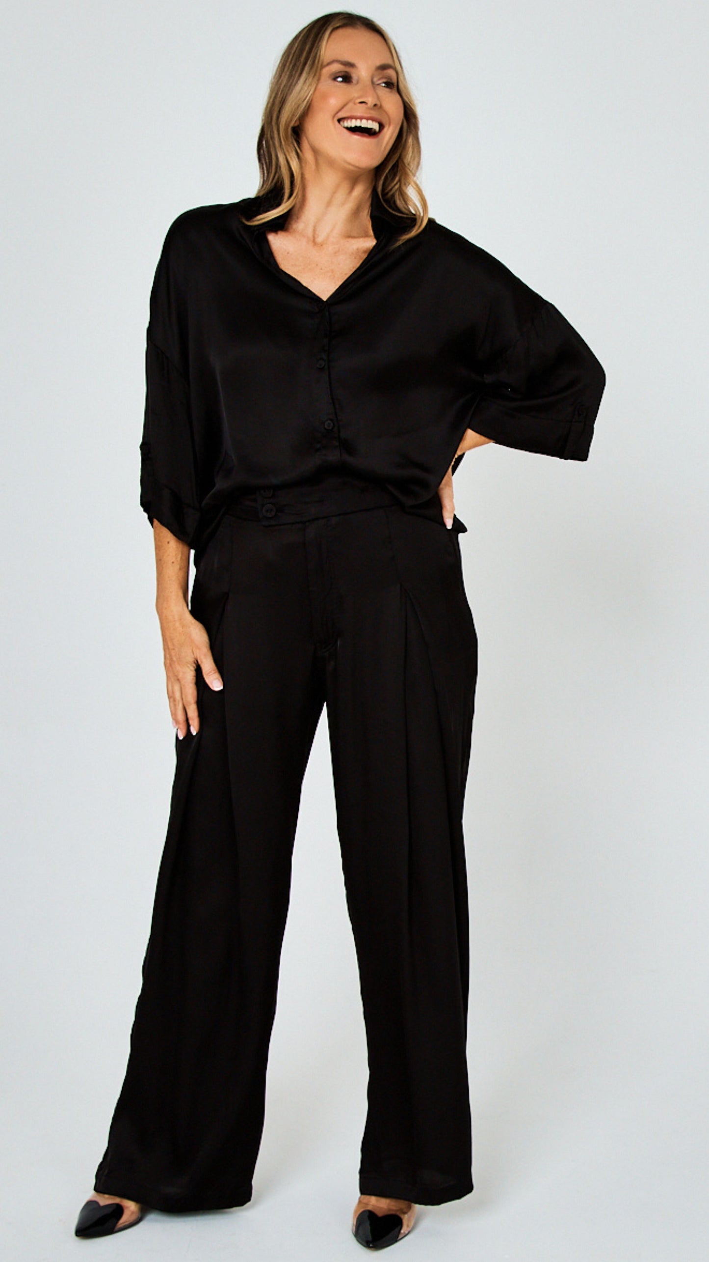 Sarita Bespoke Ecovero Satin Pants