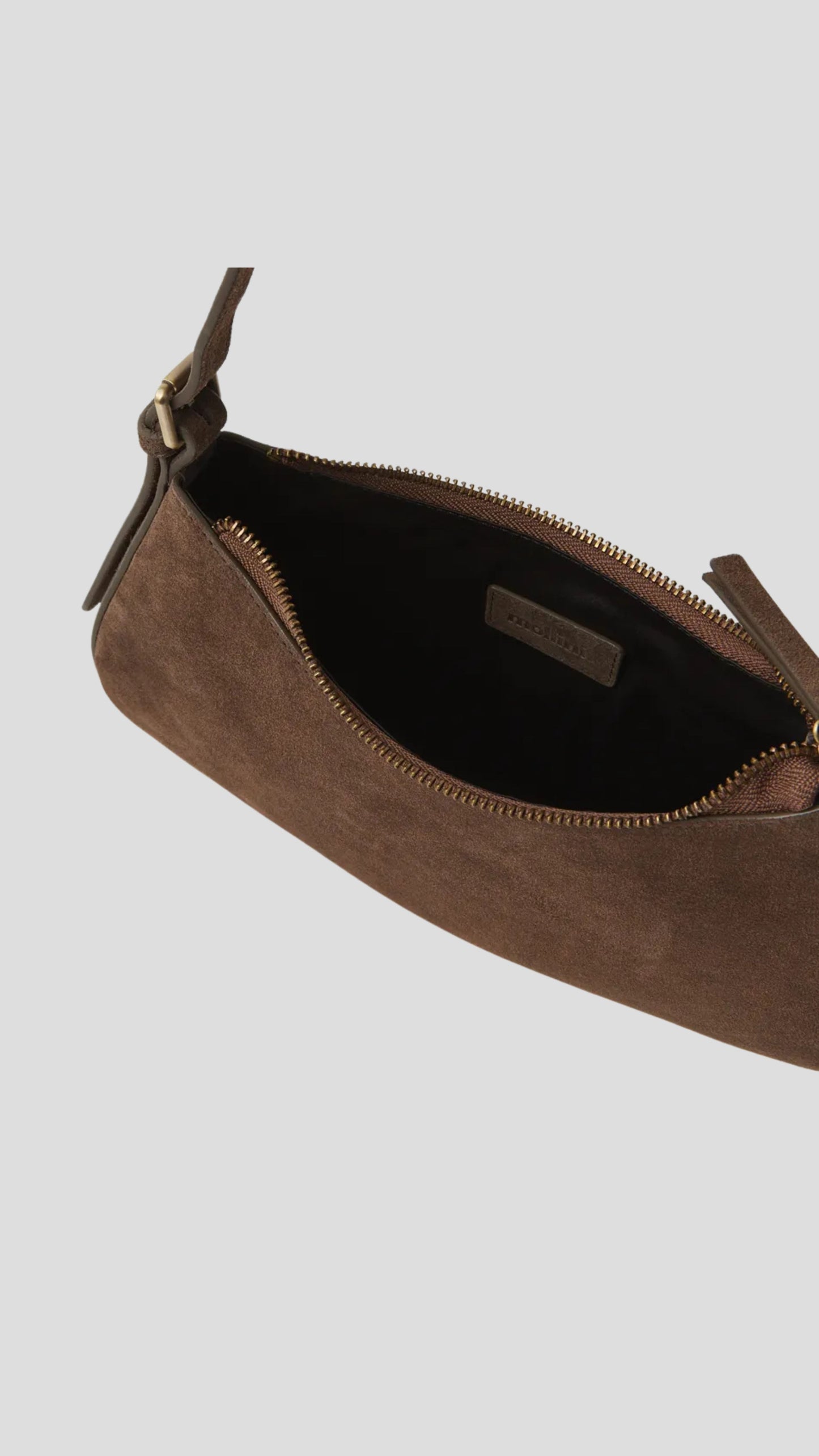 Ravyn Suede Clutch Handbag - Mocha