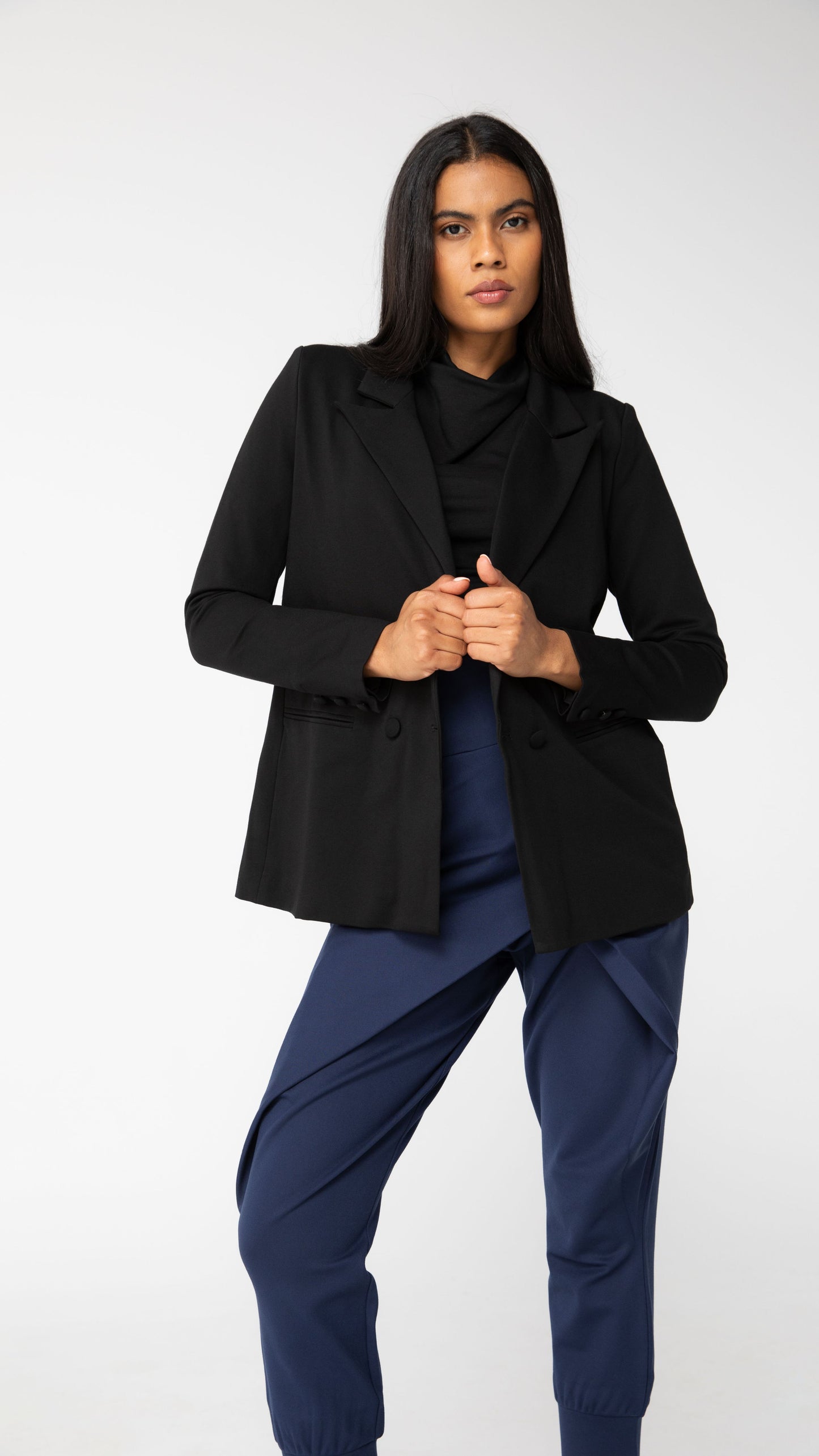 Charli Crossover Ponte Miracle Pants - Navy