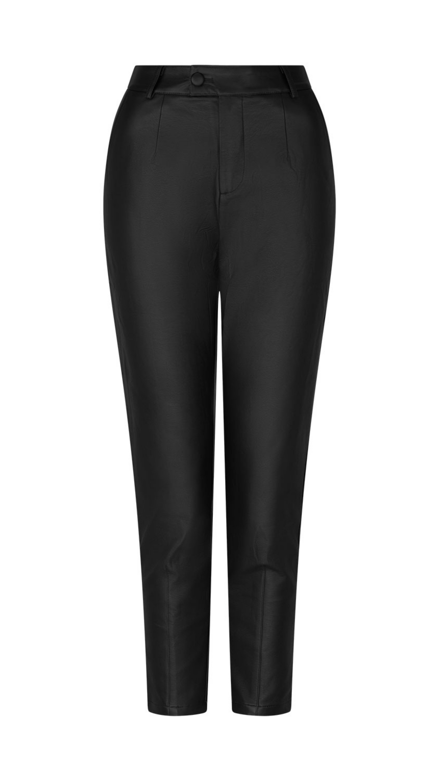 Onyx Faux Leather Pants - Black