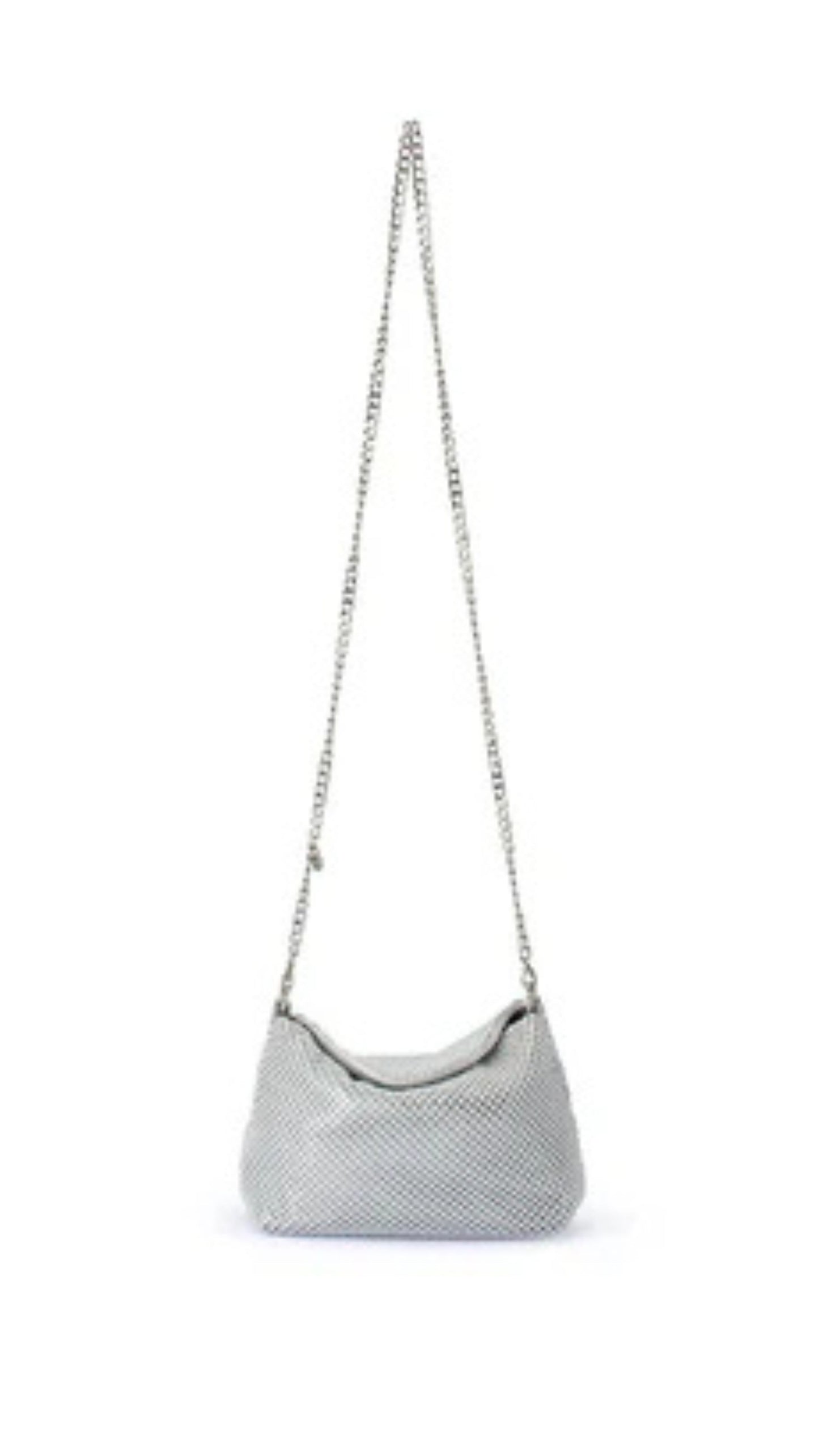 Skylar Silver Ball Mesh Bag - Silver