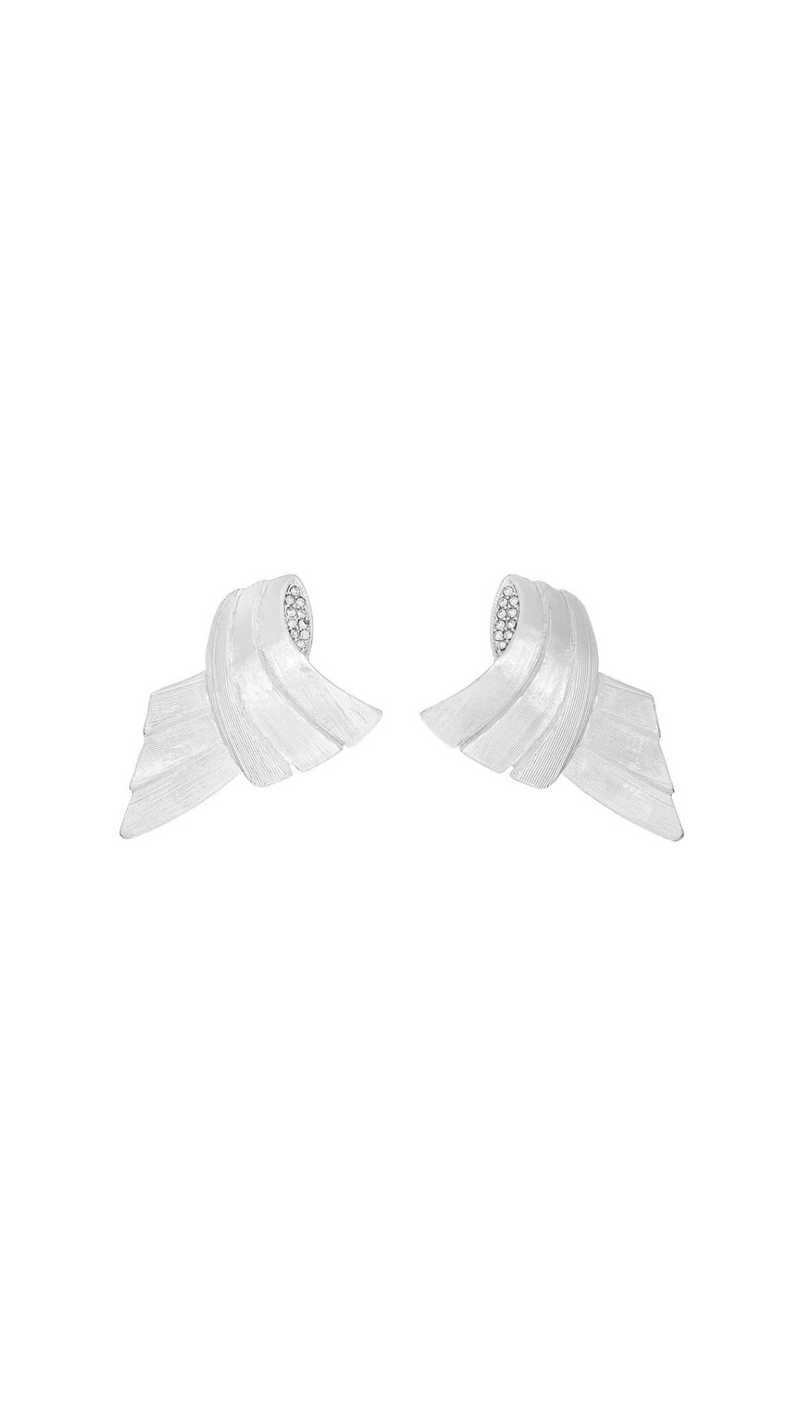 Kitte Folio Earrings - Silver