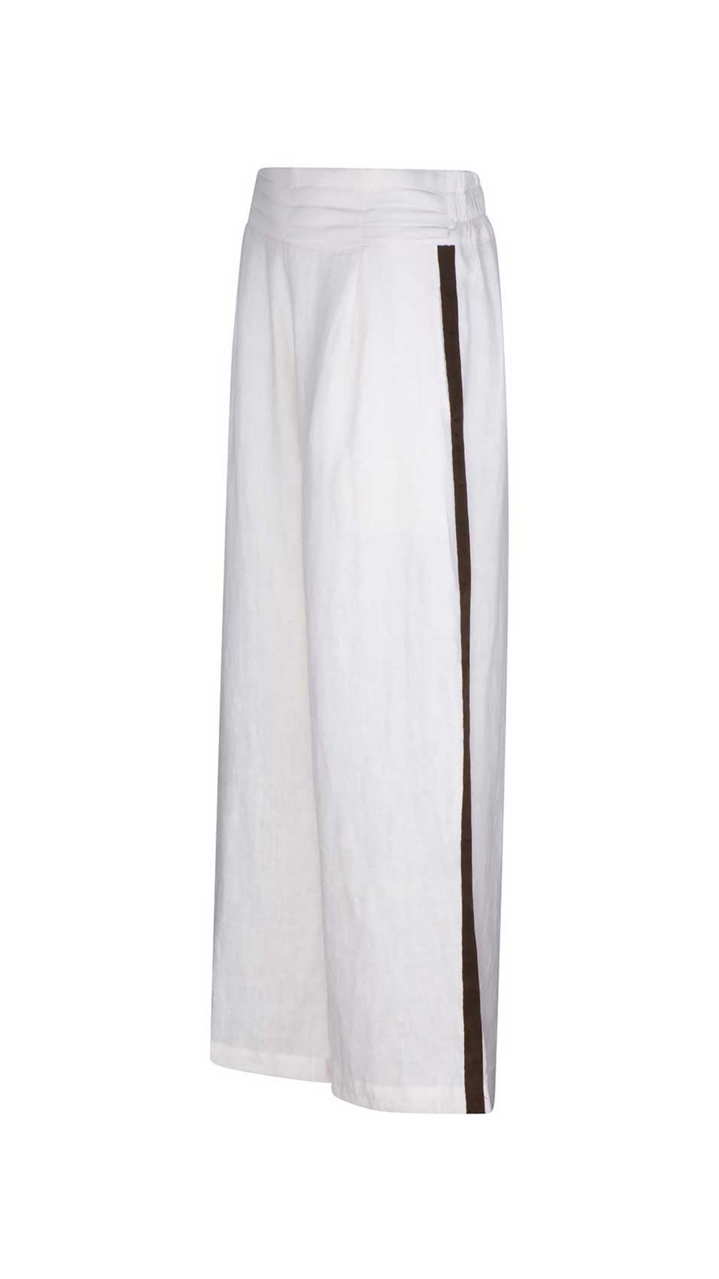 Max European Flax Linen Pants - White