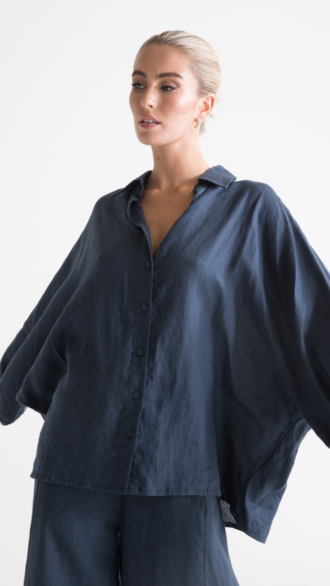 Ryder Linen Shirt - Navy