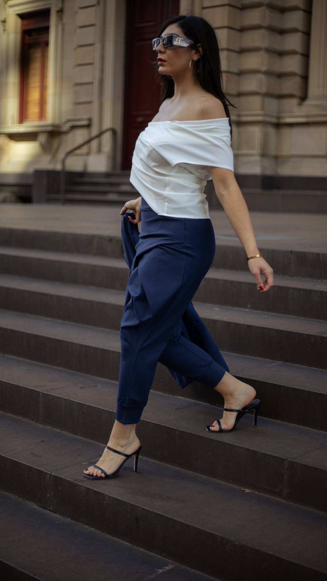 Charli Crossover Ponte Pants - Navy