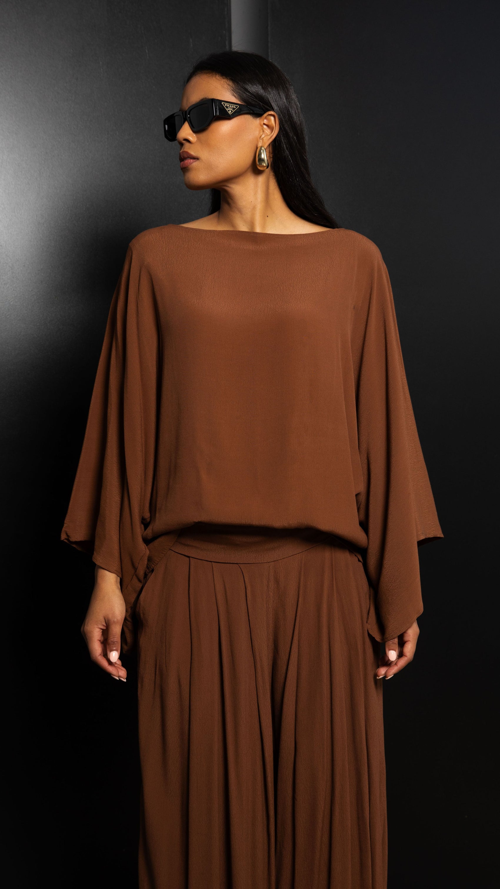 Motion Viscose Relaxed Style Pants - Chocolate