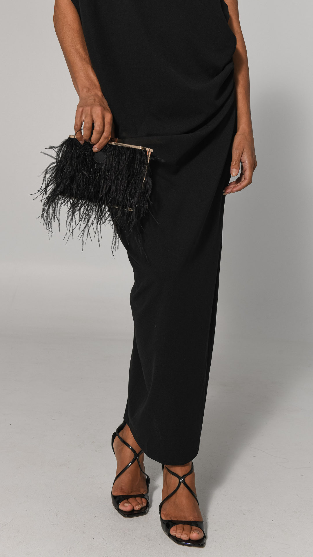 Grace Drape Dress - Black