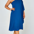 Paris One Shoulder Dress - Blue