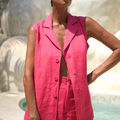Marley Linen Shorts - Pink
