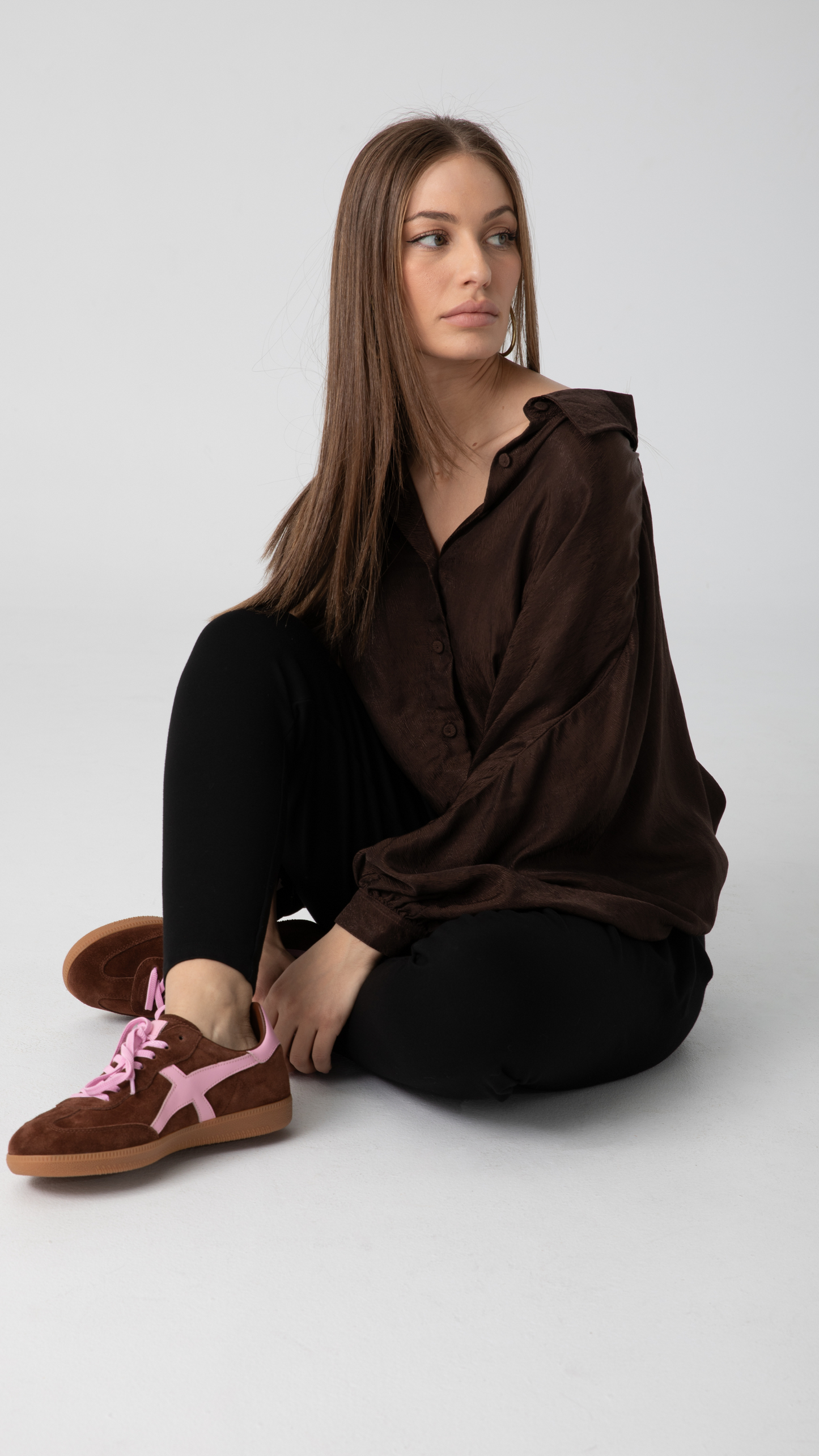 Goodsole 2001 Crossroads - Coffee Soft Suede/Candy Pink Leather
