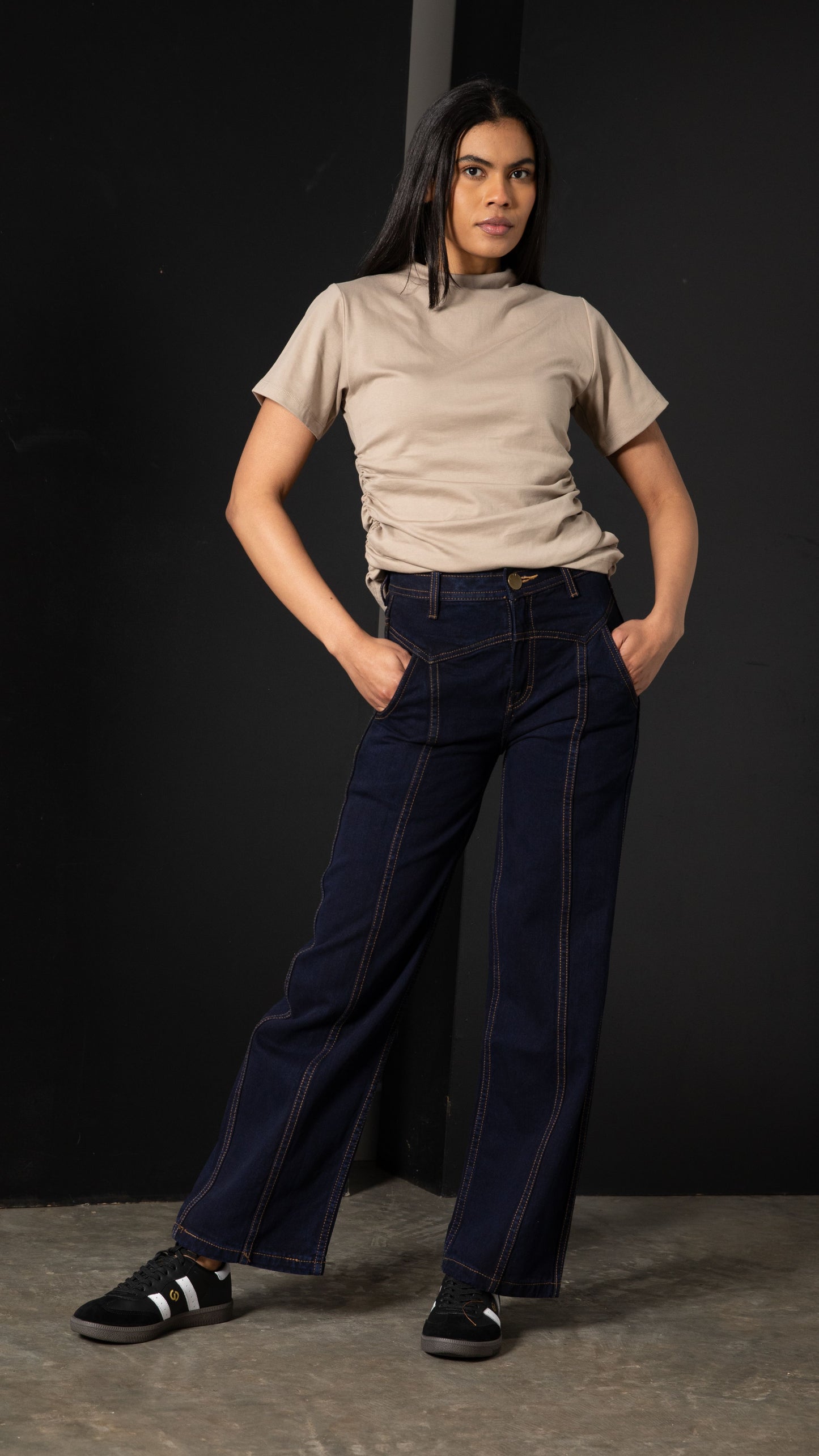 Society Cotton Air Top - Mushroom