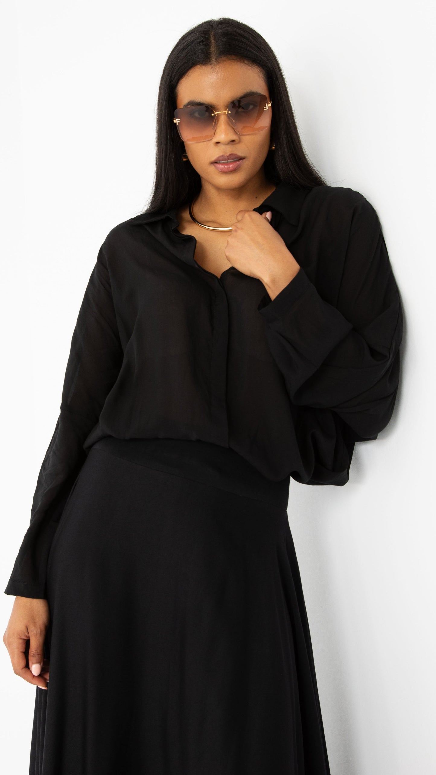 Axis Lyocell Tencel Shirt - Black