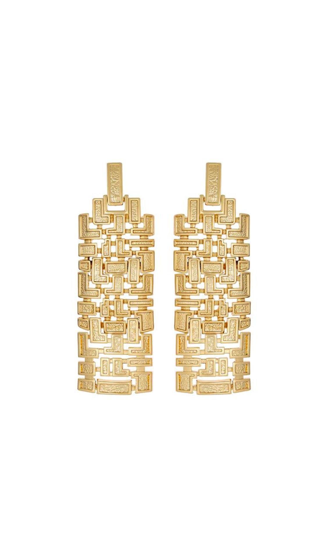 Kitte Column Earrings - Gold