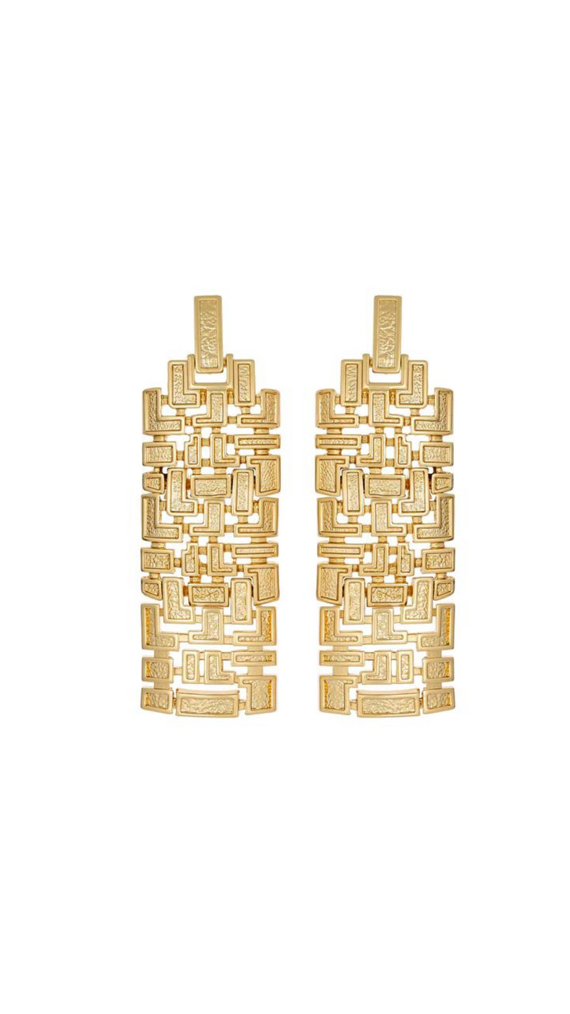 Kitte Column Earrings - Gold