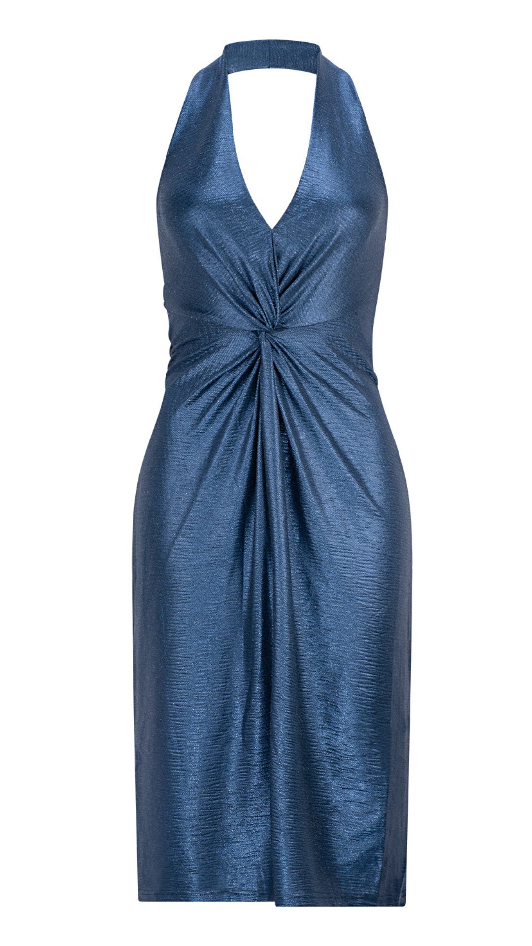 Vivienne Metallic Dress - Blue