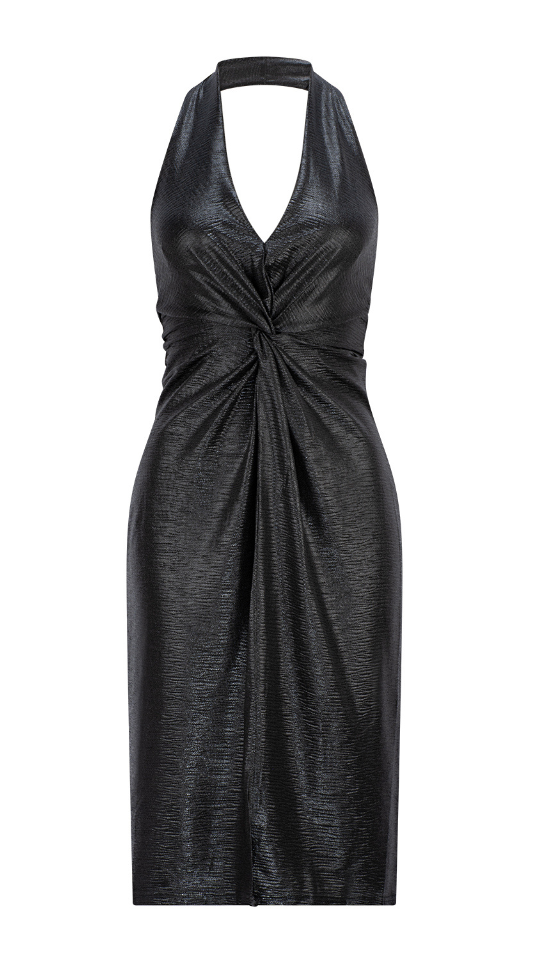 Vivienne Metallic Dress - Black