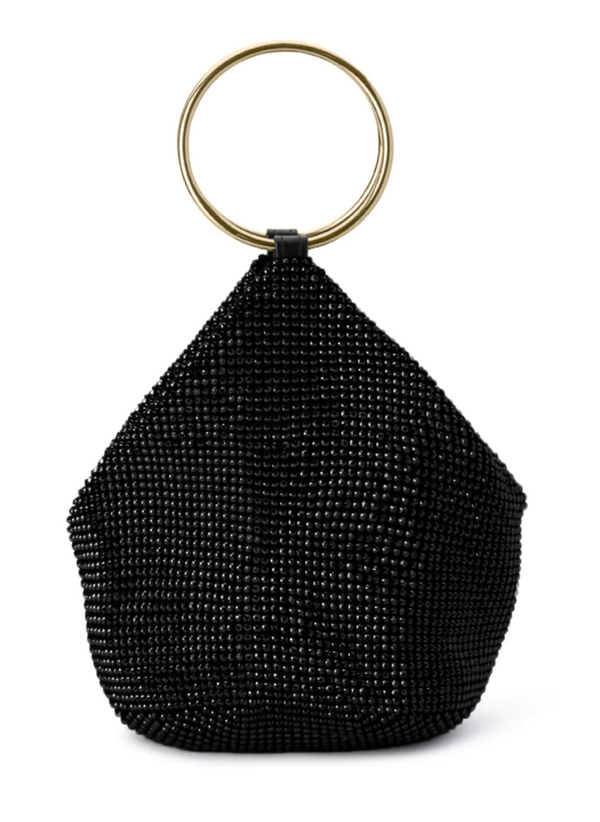 Olga Berg - Ellie Crystal Mesh Bag - Black