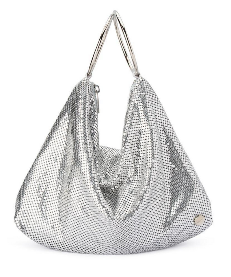 Olga Berg - Shar Mesh Bag - Silver