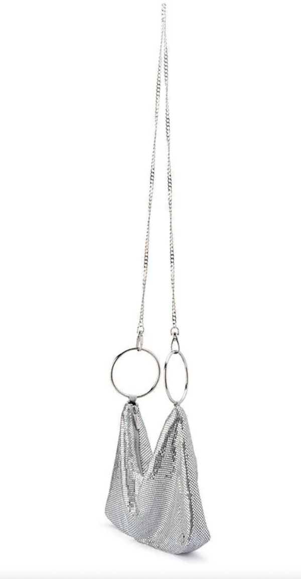 Olga Berg - Shar Mesh Bag - Silver