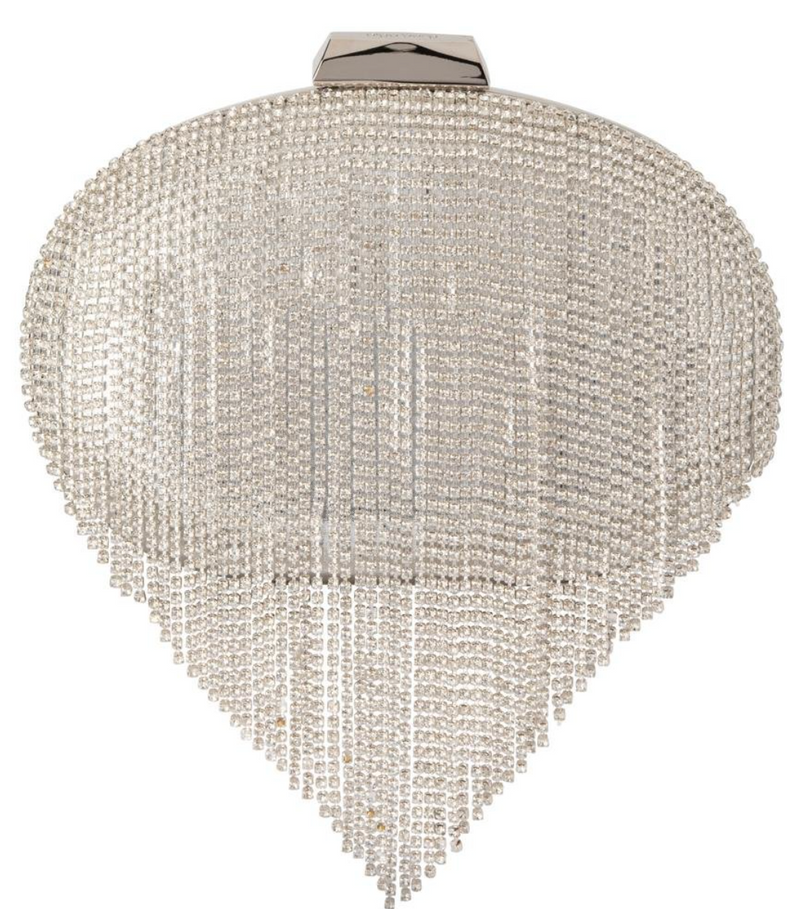 Olga Berg - Bria Crystal Fringe Bag - Silver