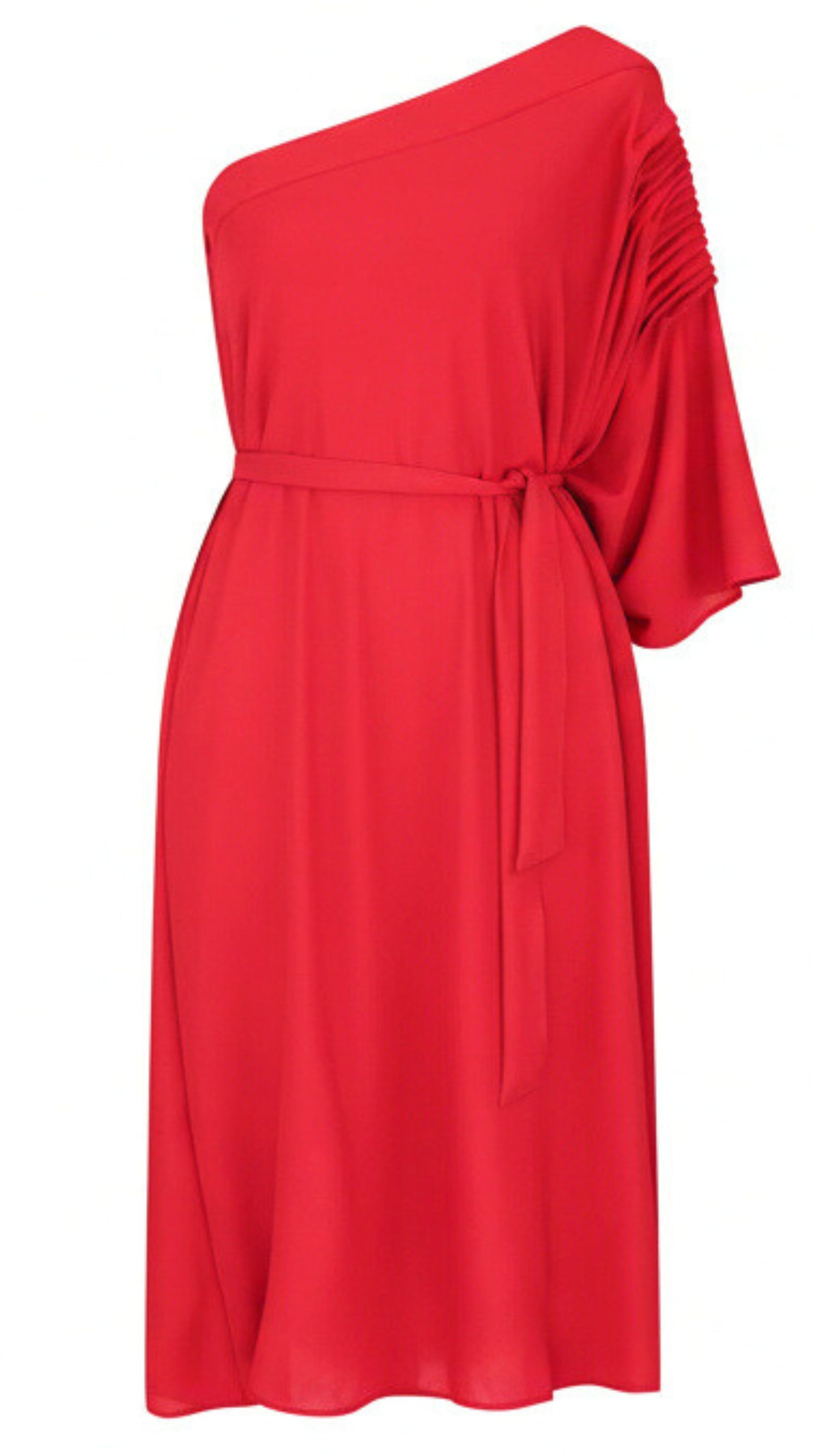 Toulouse One Shoulder Dress - Red