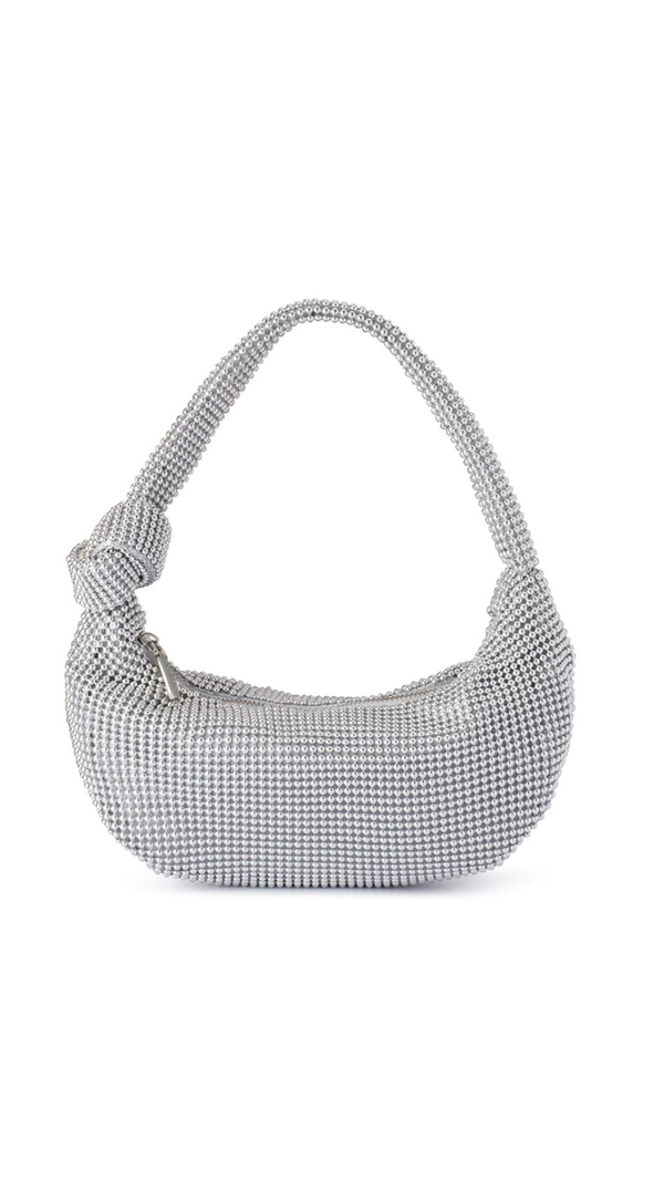 Olga Berg - Franka Ball Mesh Bag - Silver