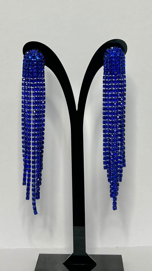 Belinda Tassel Earrings - Blue
