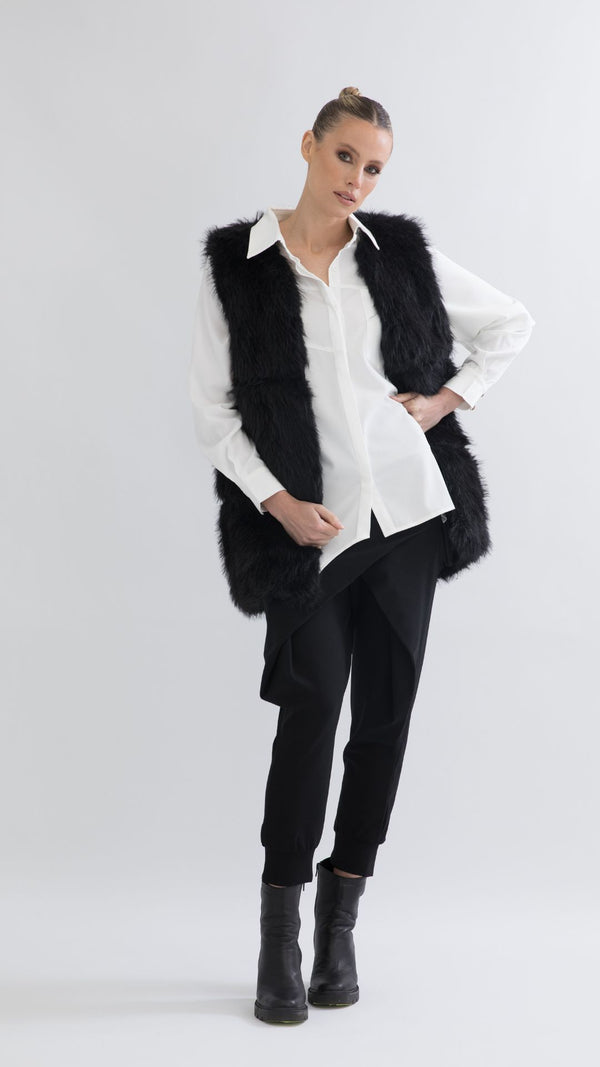 Charli Lightweight Crossover Pants - Black