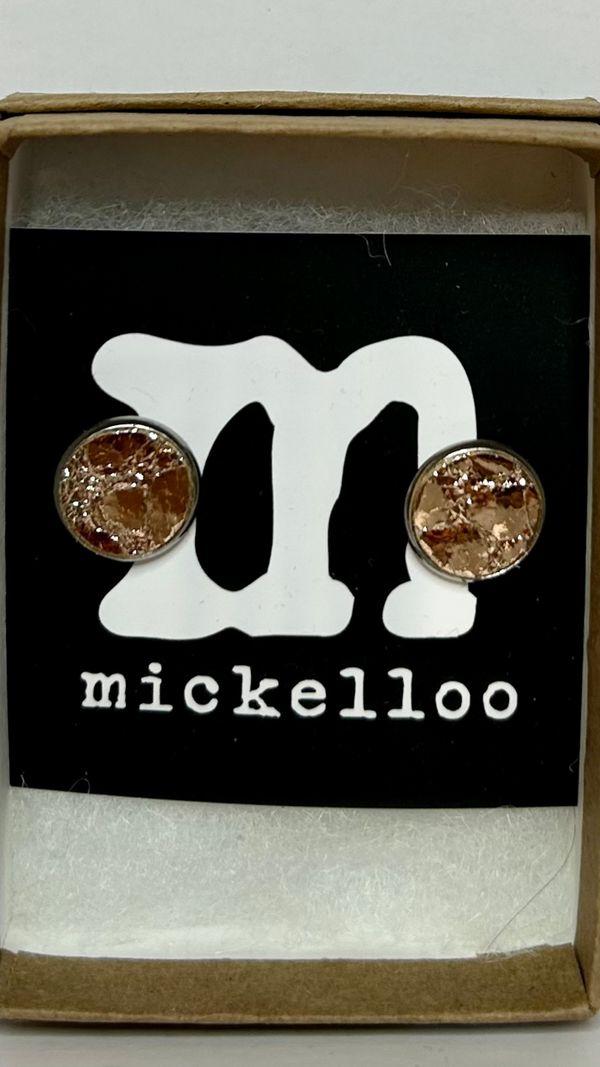 Mickelloo Small Round Earring - Rose Gold