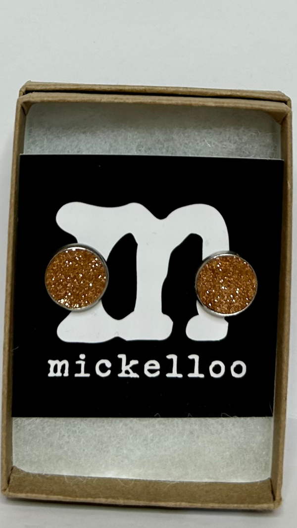 Mickelloo Small Round Earring - Rust
