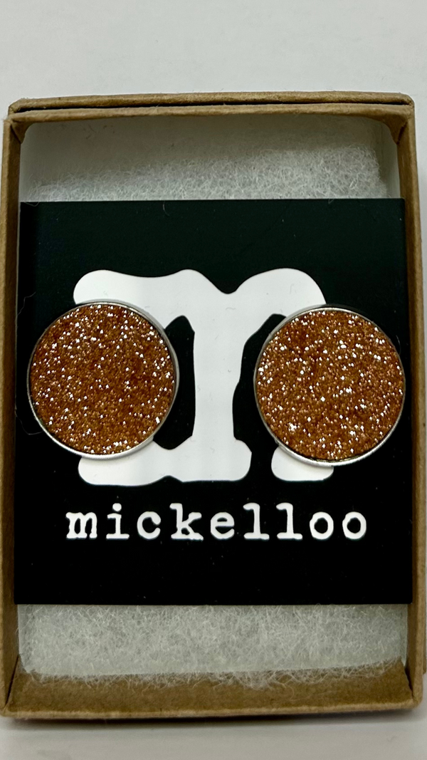 Mickelloo Medium Round Earring - Rust