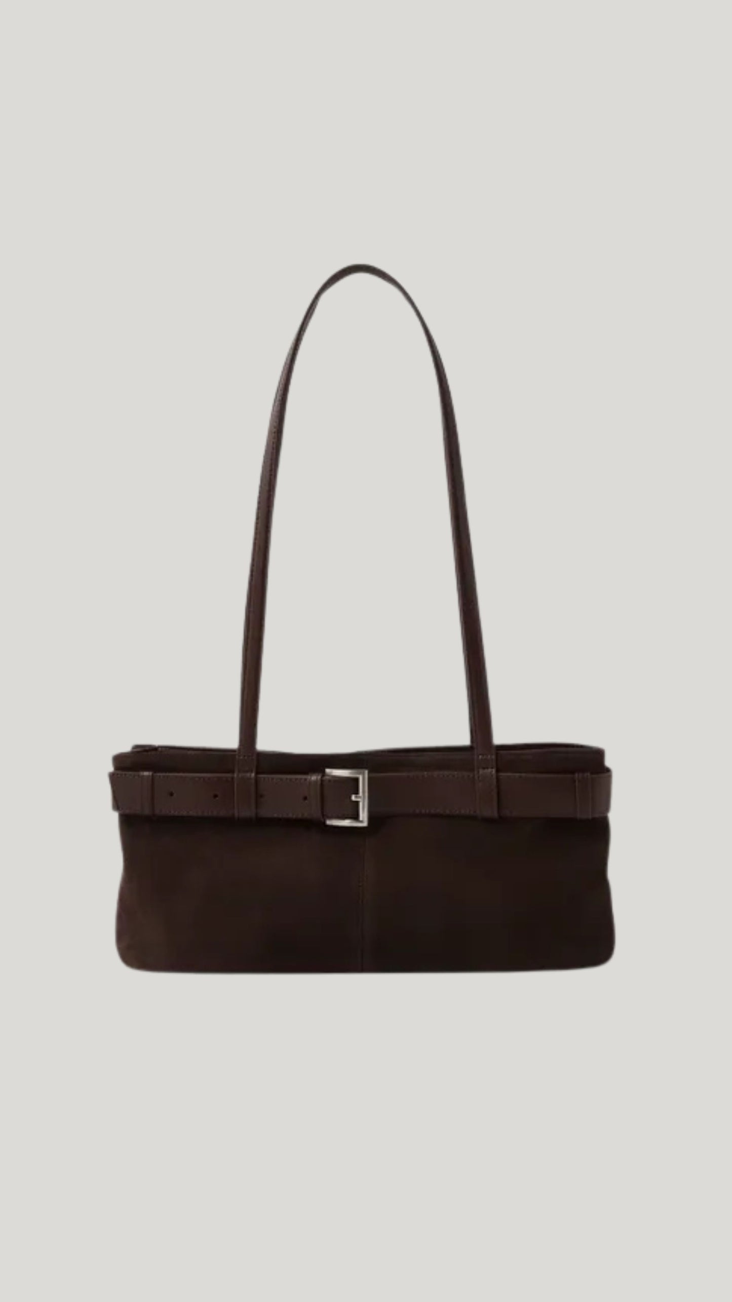 Tilda Suede Leather Bag - Dark Chocolate