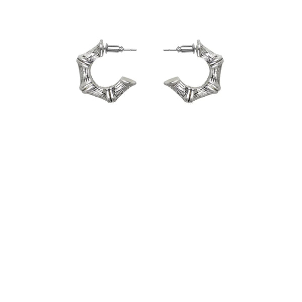 Kitte Bambu Earrings - Silver