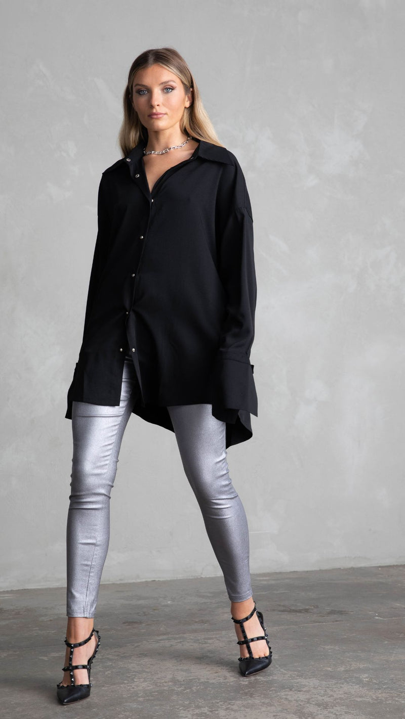 Milan Oversized Shirt - Black