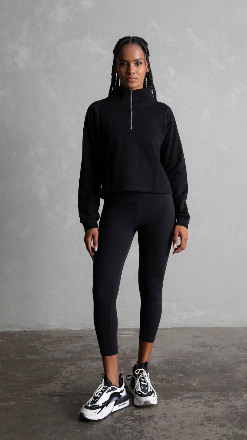 CTL Activewear 1/4 Zip Crew - Black