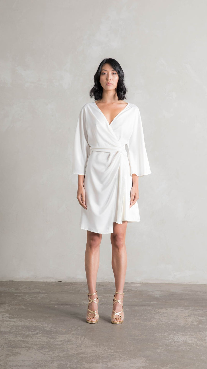 Zephyr Twist Dress - White