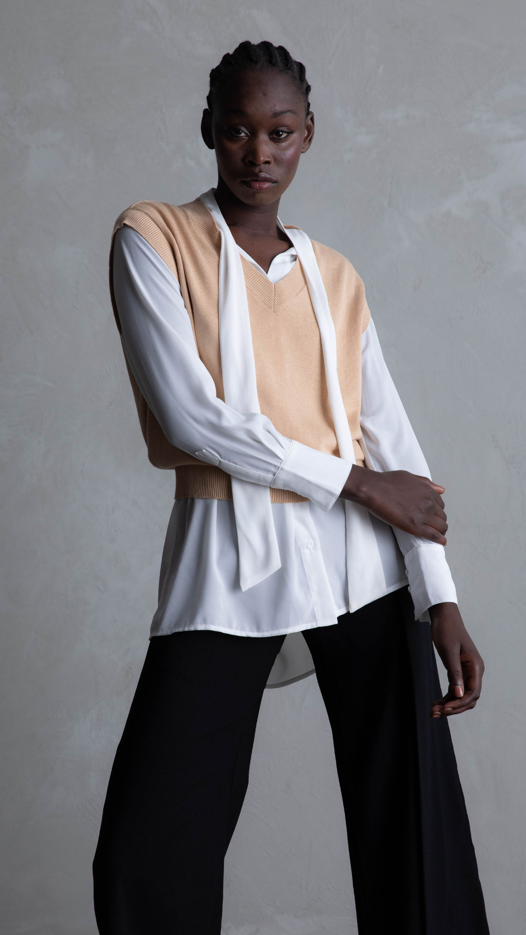 Ariel Top/Vest - Oat