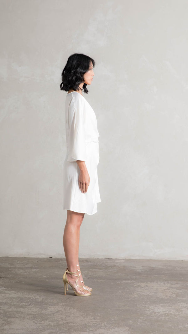 Zephyr Twist Dress - White