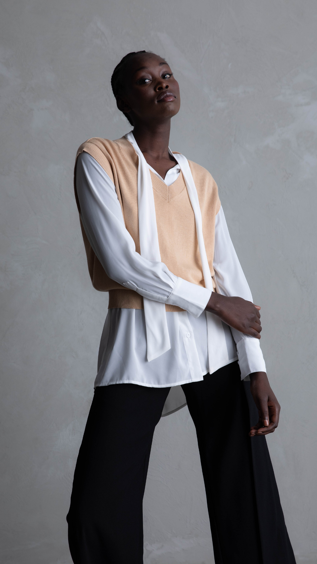 Ariel Top/Vest - Oat