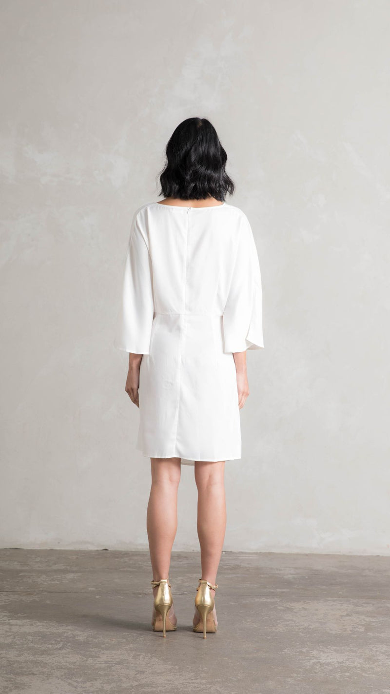 Zephyr Twist Dress - White