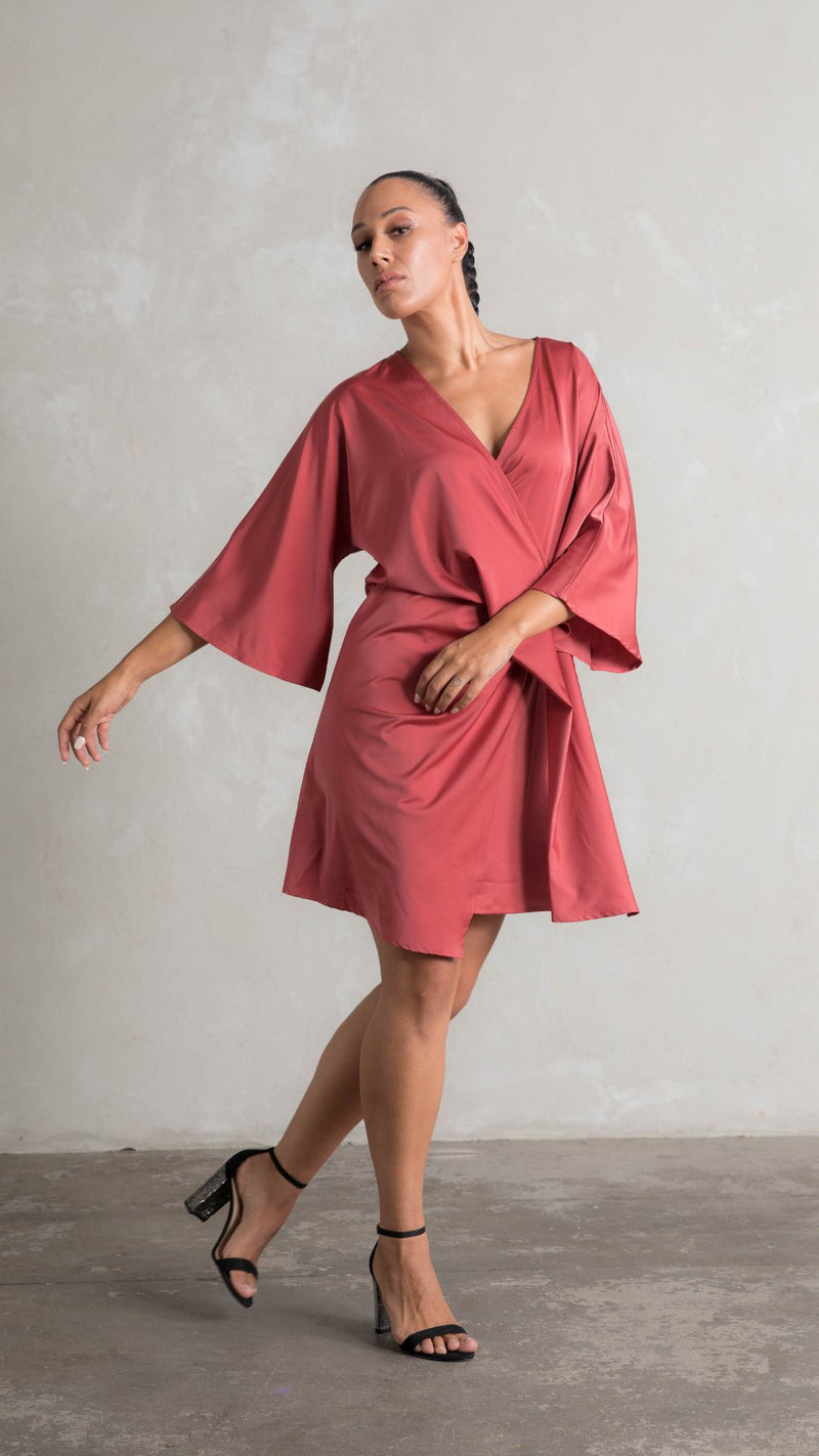 Zephyr Twist Dress - French Pink