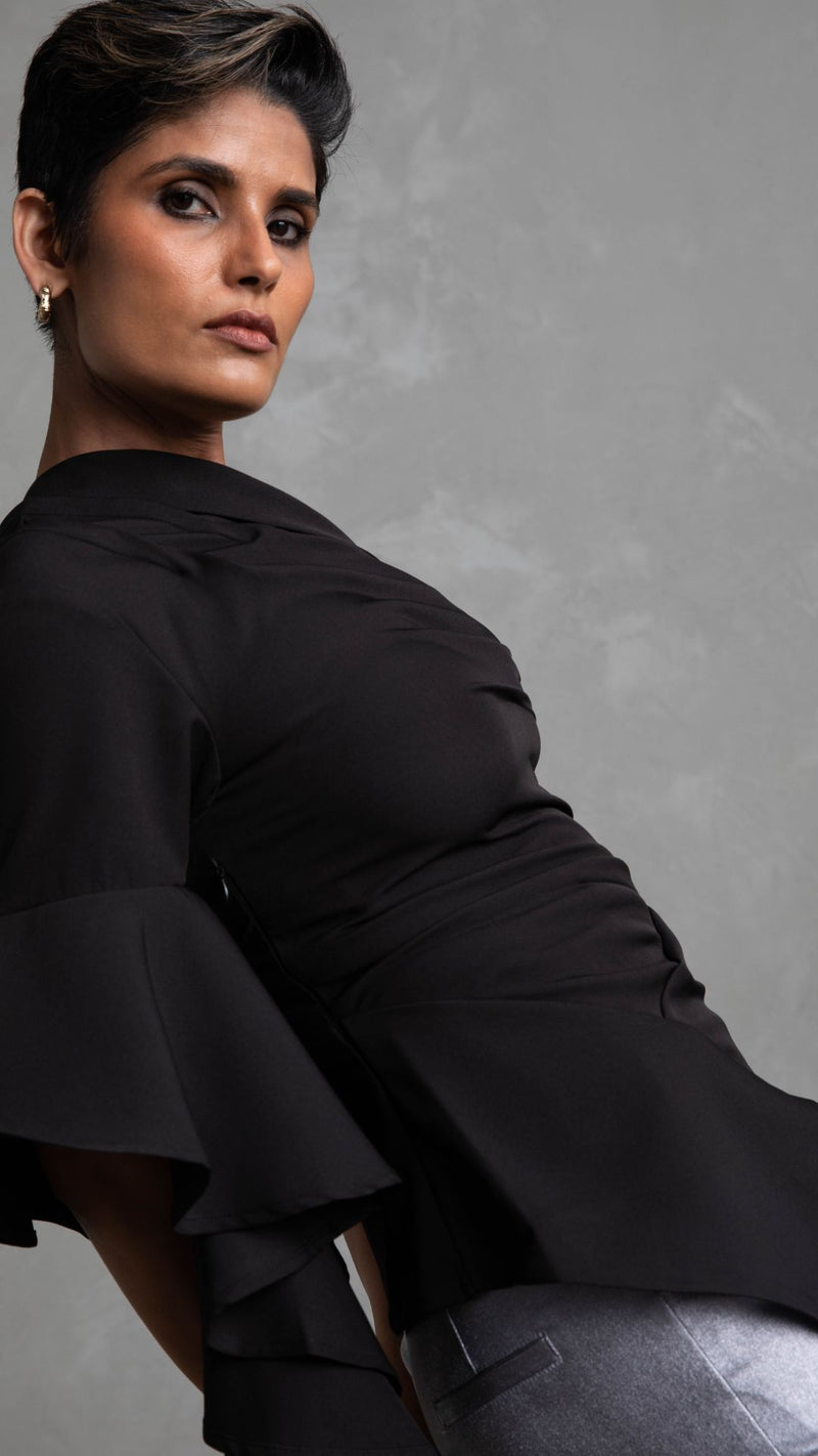 Valentina Spring New Top - Black